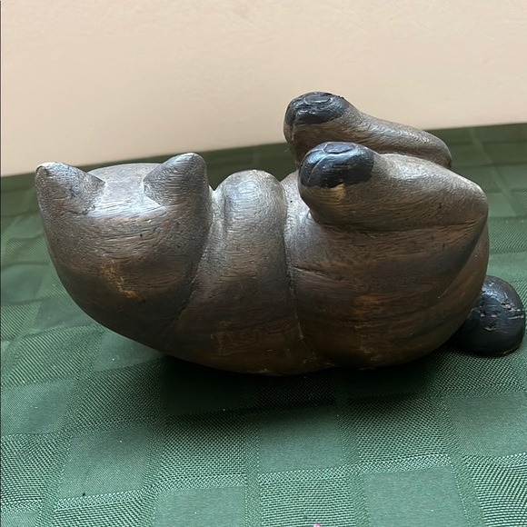 Vintage Handcrafted Wooden Cat Figurine - Picture 6 of 10